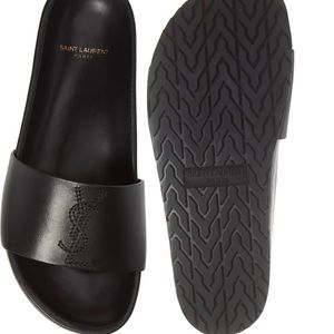 YSL Saint Laurent black slide size 8